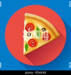 Pizza slice icon vector Stock Vector