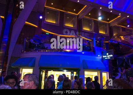 Cape Canaveral, USA - April 30, 2018: The passengers at cruise liner Oasis of the Seas by Royal Caribbean Stock Photo