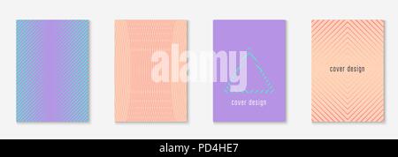 Minimalistic cover template set with gradients Stock Vector