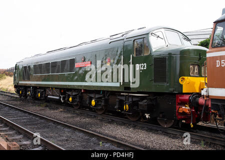 Diesel locomotive Class 45 D123 “Leicestershire and Derbyshire Yeomanry” Built at Crewe in 1961 Stock Photo