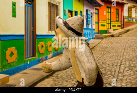 A typical view in Guatape in Colombia. Stock Photo