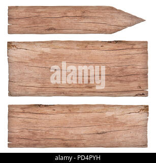empty old nature wooden signs Stock Photo