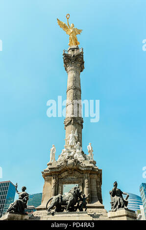 Mexico's Monument of Independence, El Angel Stock Photo