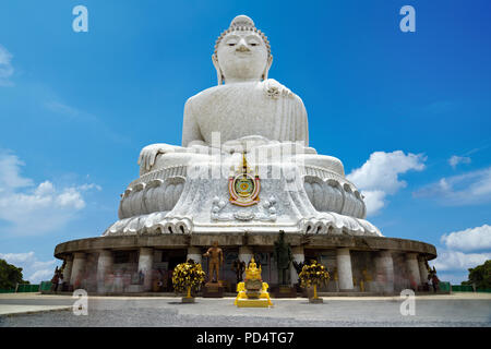 The holy big buddha statue on Nakkerd Hills on Phuket Island - Thailand Stock Photo