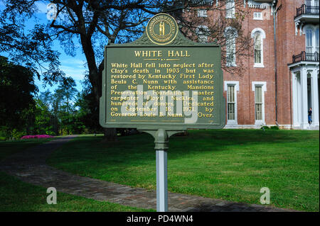 Whit Hall historical marker Stock Photo