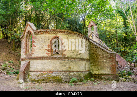 The derelict building of a former Victorian school in the village of Bedham, West Sussex, England, UK Stock Photo