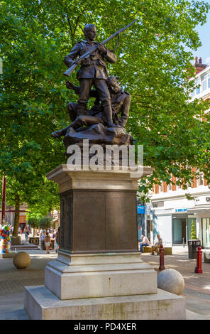 Boer War Memorial in St Anns Square Manchester Stock Photo