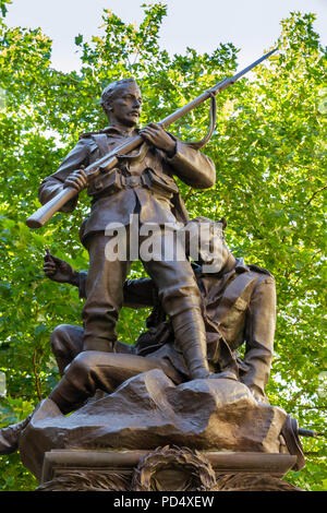 Boer War Memorial in St Anns Square Manchester Stock Photo