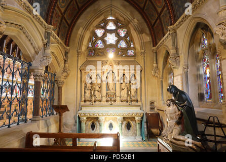 Interior of Pugin's historic St Augustine's Church and Shrine in Ramsgate, on the Isle of Thanet, in Kent, UK Stock Photo