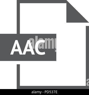 File format icon in black and white.  Stock Vector