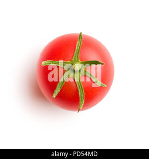 Tasty red tomato isolated on white background. Stock Photo