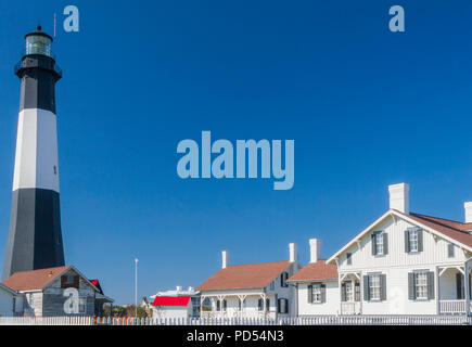 The Tybee Island Light, also known simply as the Tybee Lighthouse is located on Tybee Island, Georgia, at the mouth of the Savannah River. Stock Photo