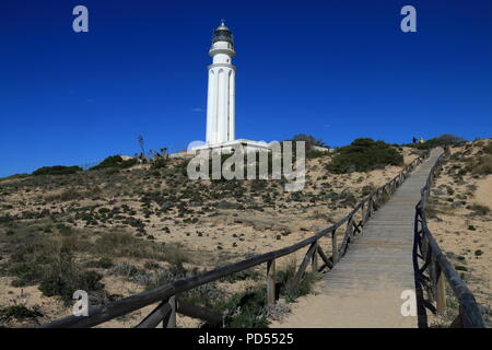 Lighthouse of Trafalgar, Spain Stock Photo