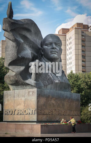 Berlin, Prenzlauer Berg, Greifswalder Str., Ernst-Thälmann-Denkmal, DDR Stock Photo