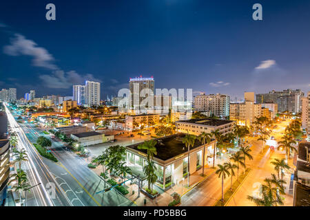 1111 Lincoln Road Parking Garage View Stock Photo