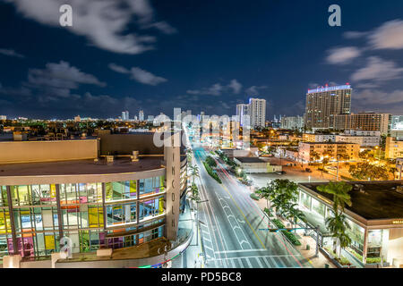 1111 Lincoln Road Parking Garage View Stock Photo