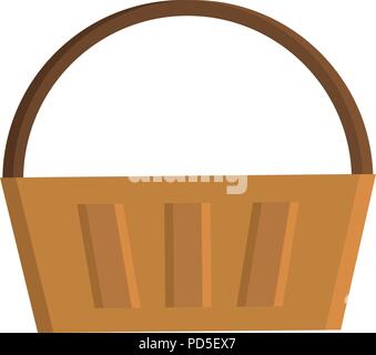 Basket flat icon on a white background Stock Vector