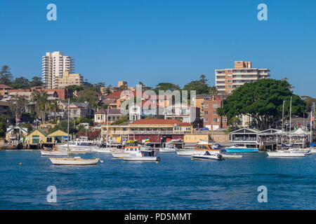 Yacht sails in Sydney Harbour, Port Jackson, New South Wales, Australia. Stock Photo