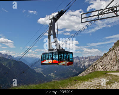 Col Rodella Cable Car, Campitello, Italy Stock Photo