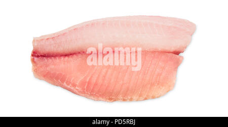 Tilapia fillet isolated on white background Stock Photo