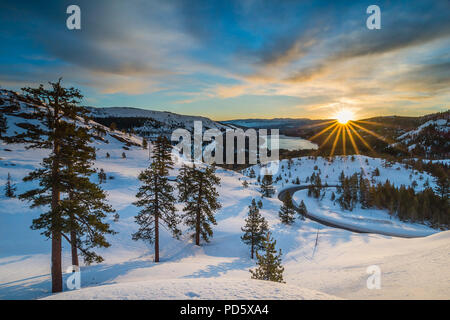 Donner Summit Sunrise Stock Photo