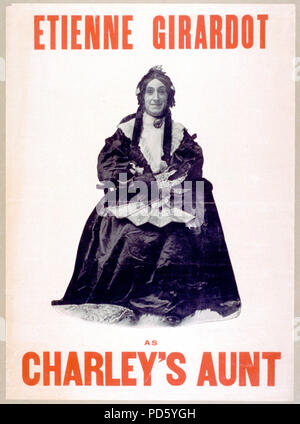 Etienne Girardot as Charley's Aunt c. 1906 Stock Photo