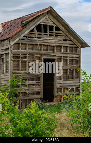 Ruins of a frontier farm house in central Oklahoma Stock Photo