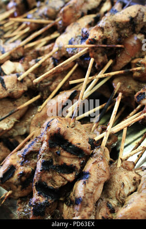 mini chicken kebab skewers Stock Photo