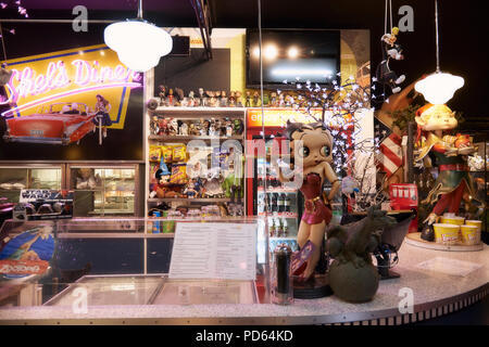 Dromana Drive in Cinema's 50s diner. Stock Photo