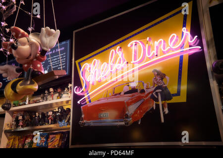 Dromana Drive in Cinema's 50s diner. Stock Photo