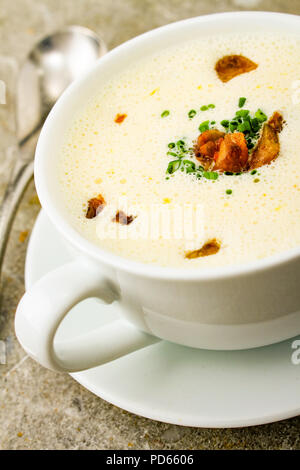 celeriac and couliflower soup Stock Photo