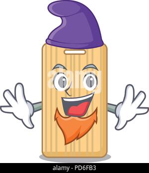 Elf wooden cutting board character cartoon Stock Vector
