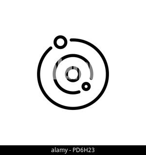 Astronomy icon simple flat style outline illustration. Stock Vector
