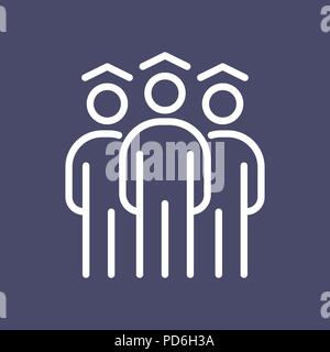 Graduated student icon simple flat style outline illustration. Stock Vector