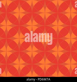 Abstract Circular Tiles Seamless Vector Pattern. Geometric texture. Repeating background. Stock Vector