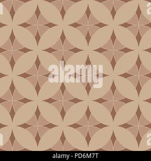 Abstract Circular Tiles Seamless Vector Pattern. Geometric texture. Repeating background. Stock Vector