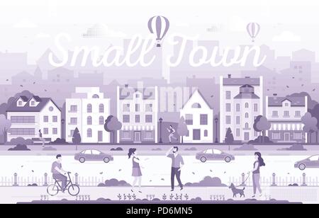 Summer city - modern flat design style vector illustration Stock Vector
