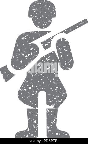 Grunge icon - World War army Stock Vector