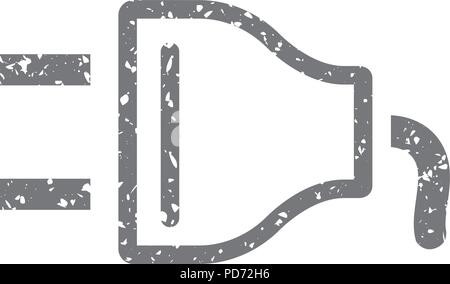 Grunge icon - Electric plug Stock Vector Image & Art - Alamy