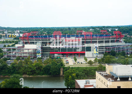 Nissan Stadium in Nashville, Tennessee, USA is the home of the Tennessee Titans NFL football team. Stock Photo