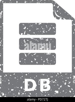 Grunge icon - DB File format Stock Vector