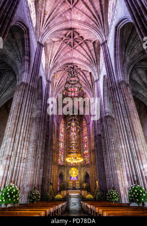 Majestic interior of the Expiatorio Temple in Guadalajara, Jalisco, Mexico. Stock Photo