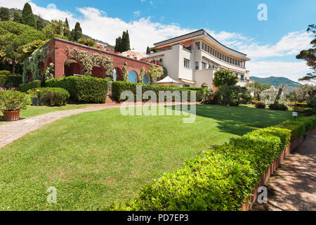 beautiful view from the garden of a villa Stock Photo
