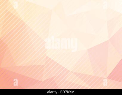 Abstract low poly triangles pattern with diagonal lines texture on pastels color background. Geometric vector illustration Stock Vector