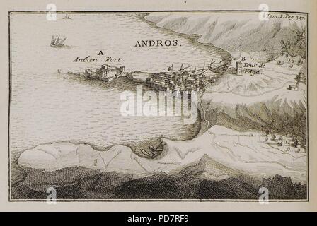 ANDROS - Tournefort Joseph Pitton De - 1717. Stock Photo