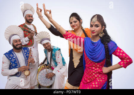 Sikh People Dancing Stock Photo