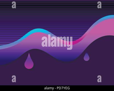 Liquid wave violet color. Modern trend background. Vector illustration Stock Vector