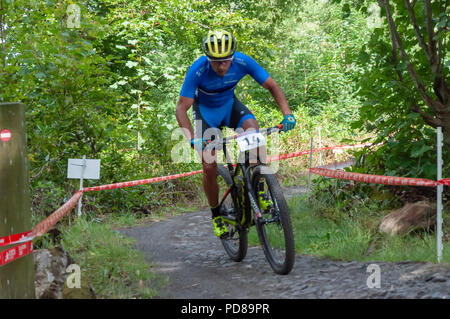 Glasgow Scotland UK. 7th August 2018. Martin Loo of Estonia