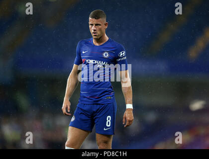 Stamford Bridge, London, UK. 7th Aug, 2018. Pre Season football friendly, Chelsea versus Lyon; Ross Barkley of Chelsea watches the action Credit: Action Plus Sports/Alamy Live News Stock Photo