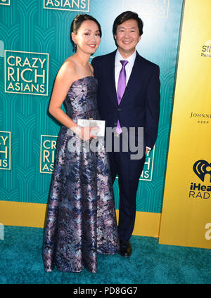 Ken Jeong and wife Tran arrives for the premiere of Role Models, in